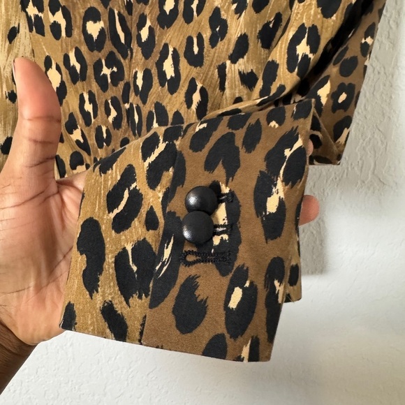 DSQUARED2 Leopard Print Calf Leather Trim Blazer - Picture 10 of 13